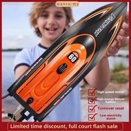 HXJRC HJ812 2.4G 4CH RC Boat High Speed LED Light Speedboat Waterproof 25km/h Electric Racing Vehicl