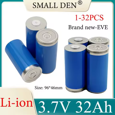 1-32PCS New 3.7V 32Ah EVE-46950 Rechargeable Lithium Battery Grade A 10C 320A discharge DIY 12v 24v 
