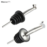 2Pcs Stainless Whisky Liquor Wine Pourer Stopper Bottle Spout Dispenser with Cap