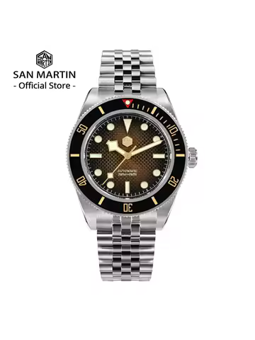 San Martin 3D Waffle Dial New 40mm Dive Watch NH35 Men's Watches Automatic Mechanical Sapphire Water