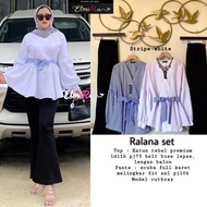 New Ralana Set Setelan Celana Wanita Baju Kerja Modis Casual by Elmira