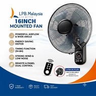 【Waranti 1 tahun】kipas dinding 16 inch wall fan 0 Noise HomeRemote Control Fan  control touch 2 IN 1
