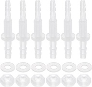 QUARKZMAN Pack of 6 Plastic Hose Connector Fitting 1/8 Inch x 5/32 Inch (3 mm x 4 mm) Bulkhead Adapt