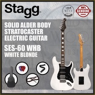 Stagg SES-60 WHB Solid Alder Body Stratocaster Electric Guitar - White Blonde