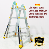 Thang nhôm rút lồng Jumbo A403 A404 A405 chiều cao chữ A từ 0.9m đến 2m5 chiều cao chữ I từ 2m đến 5
