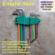 SATA 09702CH 9 Pcs Colour Series Torx Key Set ID32600