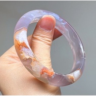 Cherry Blossom Agate Bracelet (60.9) Purple Ice Floating Flower/Interesting Come And Watch Movies