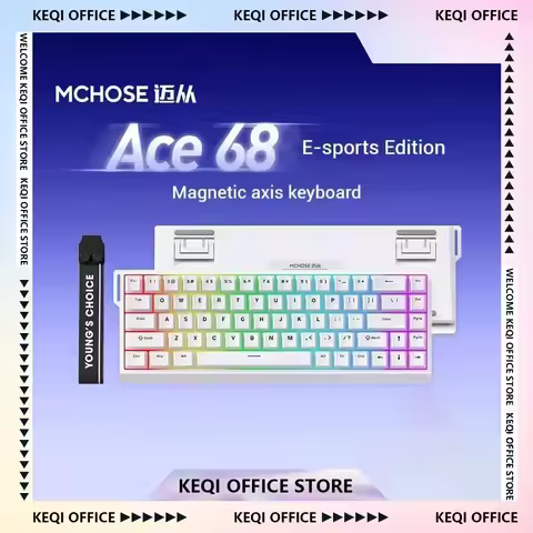 Mchose Ace 60/68 Pro Magnetic Switch Keyboard Wired RGB Hot Swap E-sports FPS Custom Gaming Mechanic