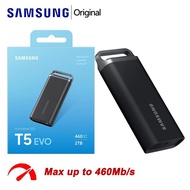 SSD แบบพกพา Samsung T5 EVO 6TB 5TB 4TB 2TB USB 3.2 Gen 2 Reader แบบพกพา8T PSSD ดิสก์ภายนอกสำหรับโน็ค