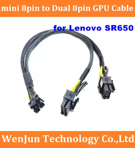 High Quality mini 8PIN To 8 Pin PCI-E Video Graphic Card power supply cable For lenovo SR650 SR658 S