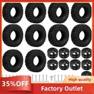 Double Wheel Metal Wheel Rim with Rubber Tire Tyre for  B16 B36  Q60 Q63 Q64 6WD 6X6 RC Truck,Black 