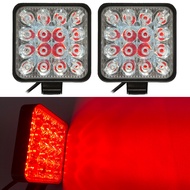 Nano 2 ชิ้น 48W 3 นิ้ว ไฟเขียว / ไฟแดง LED ไฟสปอร์ตไลท์ ไฟตัดหมอก Off Road Light Bar มอเตอร์ไซต์ ATV