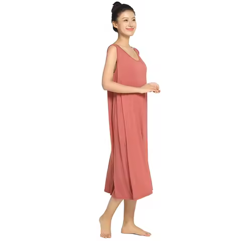 3XL-6XL Large Sleep Dress For Women Summer Female Sleepwear Modal Bamboo Fiber Thin Nightdress 2025 