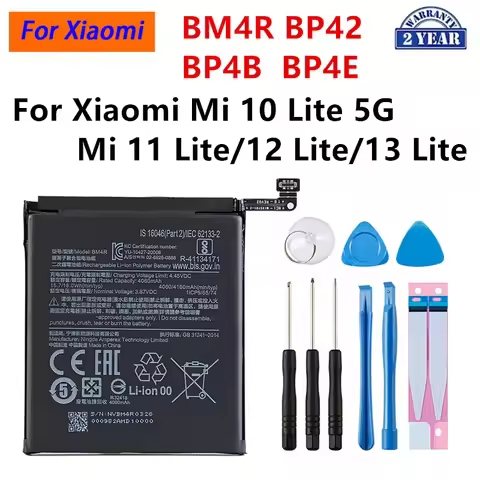 BM4R BP4B BP4E BP42 Battery For Xiaomi Mi 10 Lite 5G Mi 10 Lite Zoom Xiaomi 11 12 13 Lite Phone Repl
