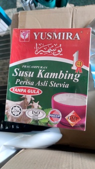 YUSMIRA นมแพะดั้งเดิมผสมหญ้าหวาน(ไม่ใส่น้ำตาล)15ซอง