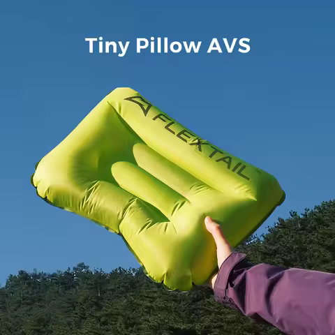 FLEXTAIL TINY PILLOW - Camping Pillow, Inflatable Pillow, Air Pillow, 8CM Thickness (Built-in Pump N