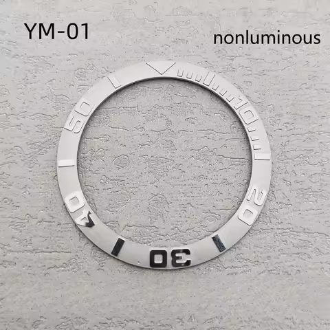 38mm Ceramic Bezel Insert Sloped Mens Watch Diver Accessories for Yacht Master Submarine Seiko Mod W