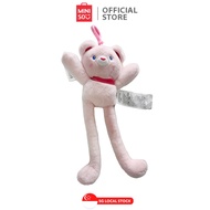 Miniso Pulling Hanging Plush Toy (11in Pink Bear)