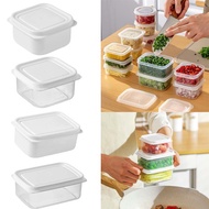 Rectangle Square Food Fruit Fresh-keeping Storage Box with Lid Portable Refrigerator Freezer Organizers Meat Onion Ginger Clear Crisper Kitchen Storage