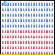 200pcs 16-14 AWG Red Blue Wire Connector Insulated Fork Terminal 4