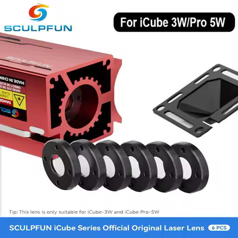 Original 6PCS SCULPFUN Highly Transparent Lens For iCube 3W/iCube Pro 5W Laser Engraver Lens Anti-oi