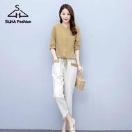 ＜918＞WGB▥SUHA Formal Attire For Women Casual Boho Square Pants Challis Square Pants Terno Plus Size 