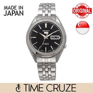 [Time Cruze] Seiko 5 SNKL23J1 Automatic 21 Jewels Japan Made Stainless Steel Black Dial Men Watch SNKL23 SNKL23J