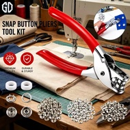 GD MALL 50/100Set Snap Button Pliers Tools Set Eyelet Puncher Fastener Pliers No-Sew Button
