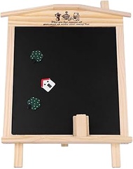 Small Magnetic Blackboard with Easel Stand Desktop Easel Chalkboard Message Board Hanging Notice Sig