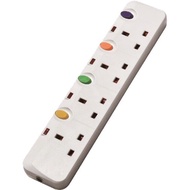 Mikasaki 4 Way Power Extension Gangway Socket. Can use 2 pin plug directly. Model: UK1904SL. Safety 