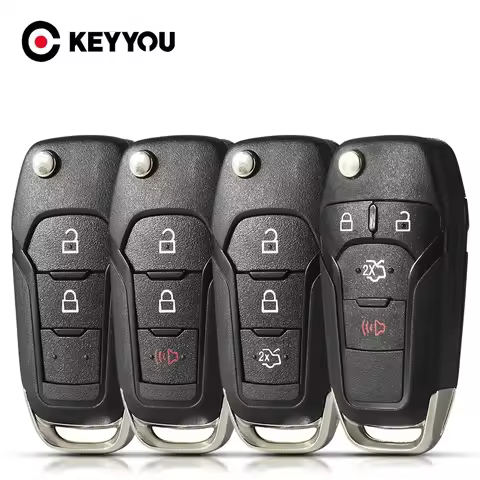 KEYYOU Flip Remote Key Shell 2/3/4 Buttons Case For FORD 2015-2019 F-150 Fusion F-250 F-350 Focus MK