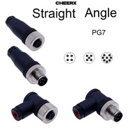 CHEERX M12 Sensor Connector, Connector Male Female Socket M12 Aviation Plug, Straight Sensor Plug M1