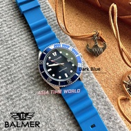 【现货】 宾马 Balmer 8174G SS-5 Sapphire Men Watch With Blue Rubber Strap
