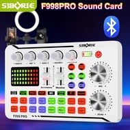 soundcard v8 f998 pro audio bluetooth mixer sound card live broadcast karaoke