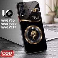 HP Softcase VIVO Y20hp VIVO Y20S V2029, V2029 Glossy Case Shiny Glass Casing Protective Mobile Phone