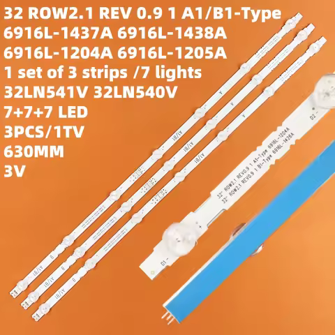 LED Backlight Strip for 32" ROW2.1 Rev 32LA620V 32LN5400 6916L-1437A 6916L-1438A LC320DUE-SFR1 32LP6
