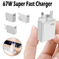 67W Super-Fast Mobile Phone Charger / Mobile Phones Charging Head Accessories EU/US/UK Standard Adapter