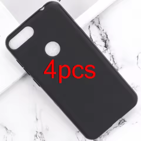 4PCS Black For Alcatel 1S 2019 5.5" Case Alcatel 1S 5024D Silicone Soft Tpu Back Cover Phone Cases F