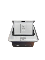 Floor Outlet Pop-up 1 Gang CAT6 Outlet with Metal Utility Box ( T&J ) Pop up LAN / Data Outlet