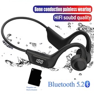 Bone Conduction Earphones Wireless Bluetooth 5.3 Sports Earbuds Waterproof IPX 7 Noise Reduction Earphone MP3 Supports SD Card Microphone