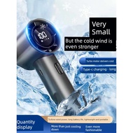 mini fan neck fan New turbo fan strong wind high speed digital display turbo fan portable charging h
