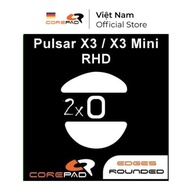 PTFE Corepad Skatez PRO Pulsar X3 / X3 Mini Mouse Feet (RHD - Right-Handed) (2 sets) - Corepad Offic