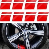 8 Pcs Wheel Rim Decal Stripes Car Decals for 18-21 Inch Wheels Reflective Car Stickers 2.36 x 2.75 I