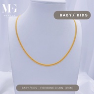 Merlin Goldsmith 22K 916 Gold (Baby / Kids) Fishbone Chain 41cm (4GM+/-)