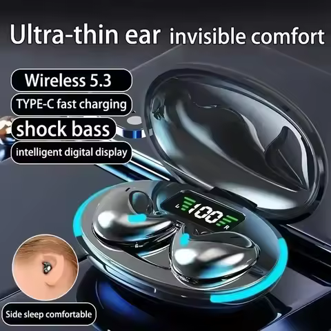 X55 Earphones Wireless Earphones Headphones Noise Reduction Sport Game Sleep Bluetooth 5.3 Earbuds H