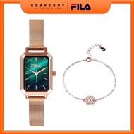 FILA Box Set Jam Tangan Wanita Ladies Stainless Steel Quartz Watch with Accessories 38-888 / 38-889 