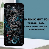 CC19 Flexible rubber softcase/ for infinix hot 50i 2024 Men's Motif/case infinix hot 50i latest Infi