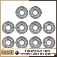 Soxii Double Shielded Bearing 10pcs F695ZZ Miniature 5x13x4mm Deep Groove Race Flanged Ball Bearings