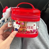 hello kitty bag cute makeup pouch Zhang Yuanying Same South Korea amuse Joint Hello Kitty Portable C