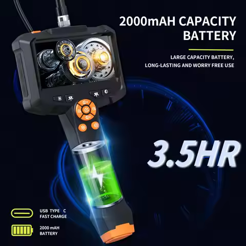 4.3" Endoscope Camera with Light, IP67 Waterproof Endoscope, 1080 HD Inspection Camera, Snake Endosc